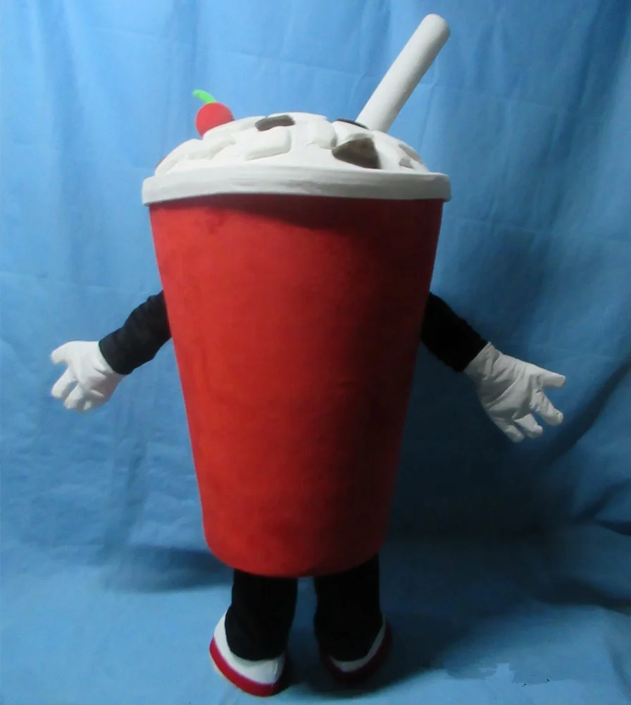 Качественный персонализированный костюм-талисман для взрослых в виде чашки молочного коктейля для рекламы/Вечеринки/мероприятия, легкий костюм-талисман для молочного коктейля