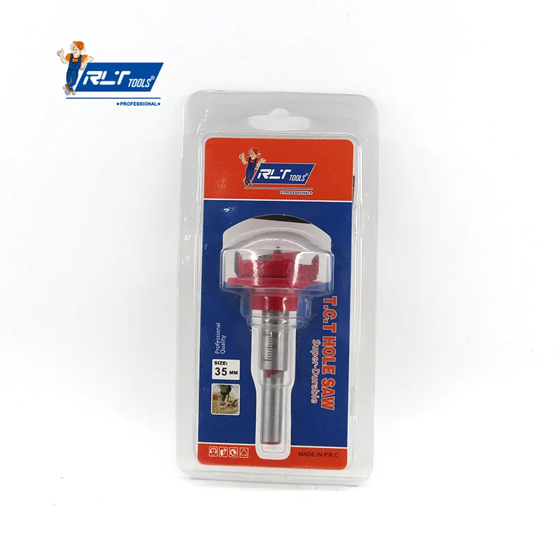 35mm Adjustable Wood Drill Bit Hinge Boring Self Centering Hole Saw Cutter Woodworking Tool Drill Bit With Key Wrench