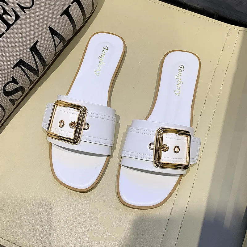 New Product Big Size 42 Outdoor Casual Slides Good Price Ladies Luxury Fashion Flat Female Slippers 2022