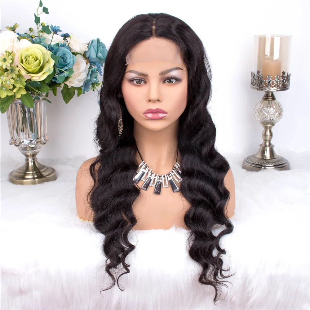 
 Заводская цена, бразильские человеческие волосы с глубокой волной на сетке 4x4, парики для черных женщин  