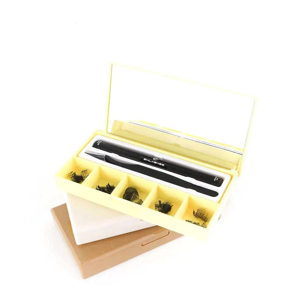 Free design patented superthin band individual cluster lashes segmented eyelashes last 2 weeks diy lash extension kit