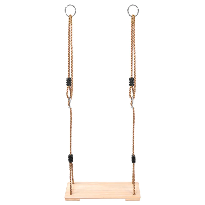 Outdoor Kids Children Swing Garden Play Toys Adjustable Rope Wooden Swing Seat wooden swing set chair
