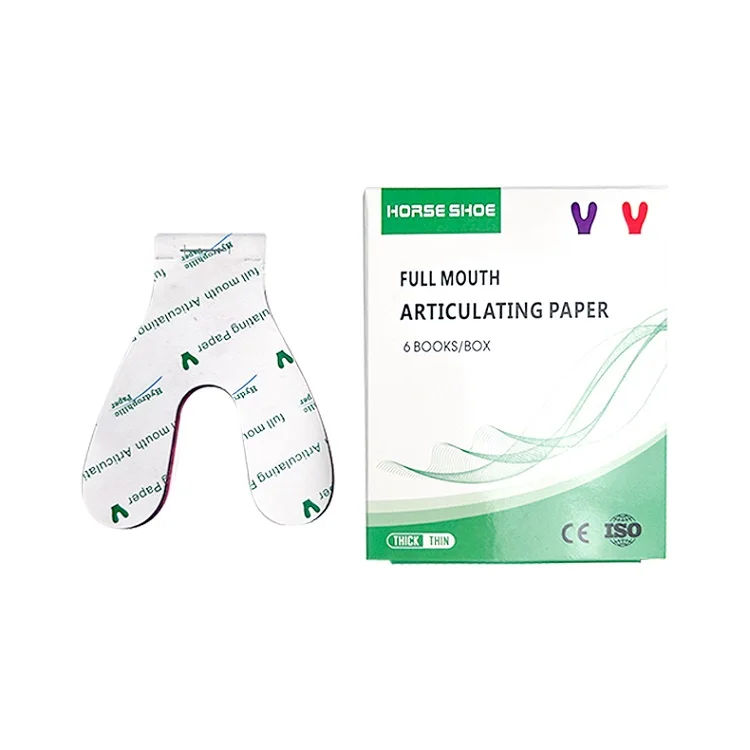 Factory Wholesale Horse Shape Two Side White Red Articulating Paper Dentisry