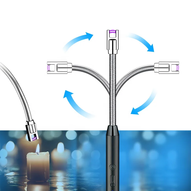 Горячая Распродажа перезаряжаемая плазменная Зажигалка USB металлическая беспламенная для кухонной газовой
