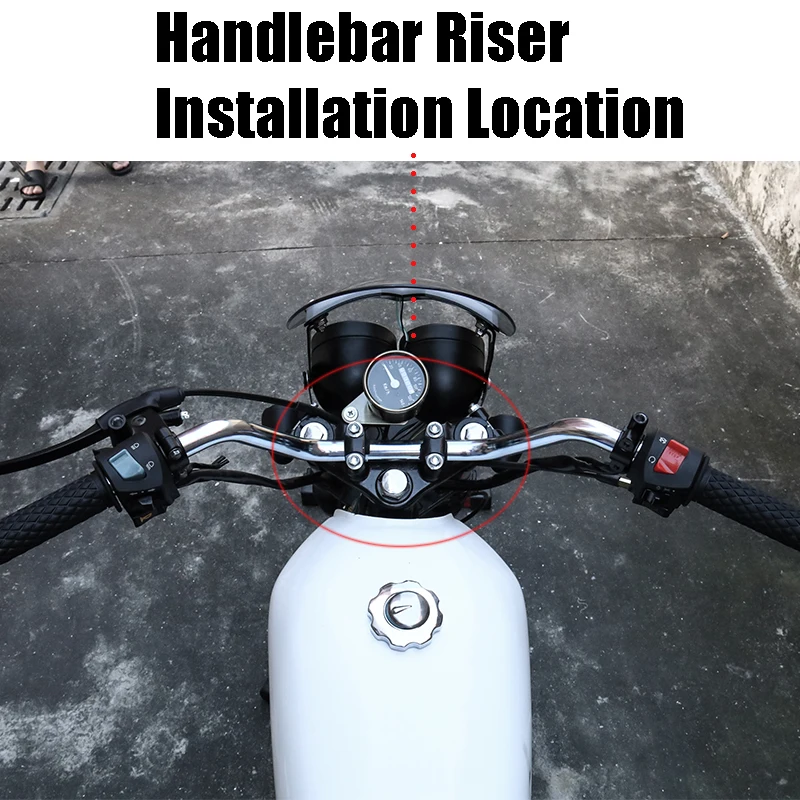 
22mm Motorcycle Handlebars High-Rise Tracker Handle Bars For Harley Honda Yamaha Sportster Cafe Racer 