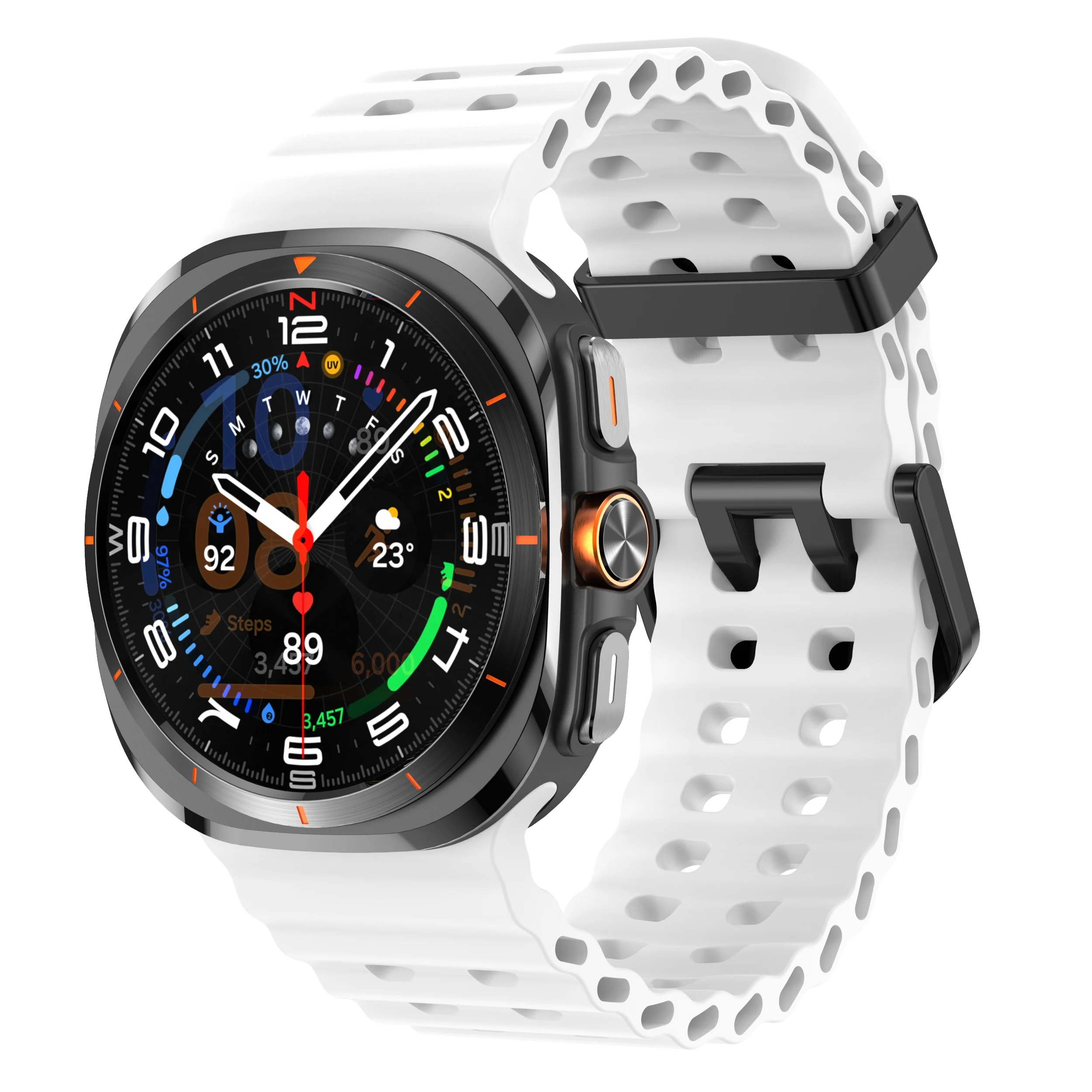 Tschick Silicone Marine Band For Samsung Galaxy Watch Ultra 47mm Strap Sport band Accessories Bracelet Galaxy Watch 7 Strap 47mm