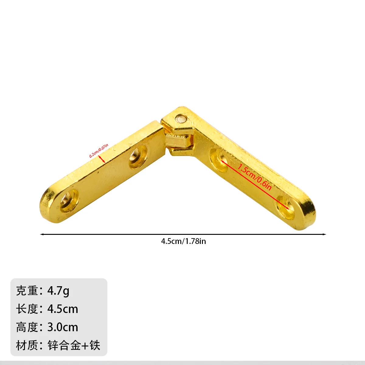 Antique Hinges Zinc Alloy Narrow Thick Iron Furniture Small Hinges for Door & Window Hardware for Swing & Cabinet Doors Hotels
