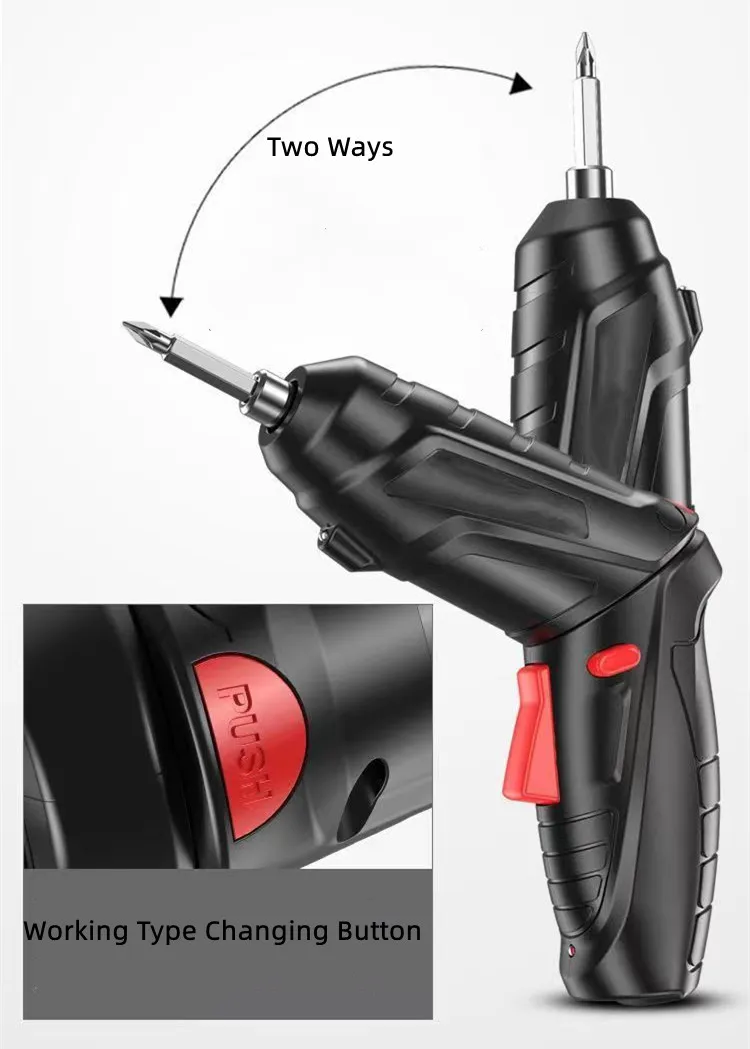 Portable 4.2V Mini cheap cordless electric screwdriver set manual 47pcs Electric screwdriver