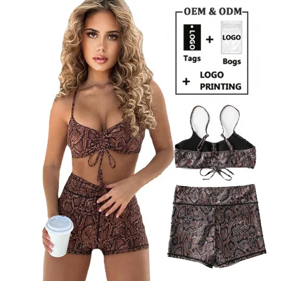 Wholesale Brazilian Beachwear Snake Custom Solid Swimsuit Girls Fitness Swimwear Women Sexy Bikini