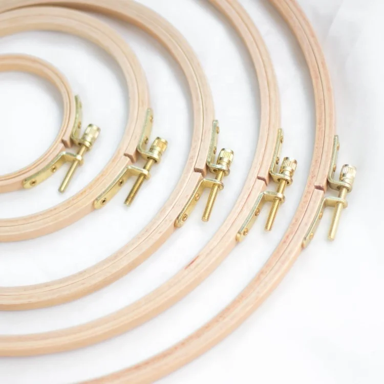 Embroidery Hoop Set Beech Circle Cross Stitch Hoop Ring 3 Inch To 11 Inch For Embroidery and Cross Stitch