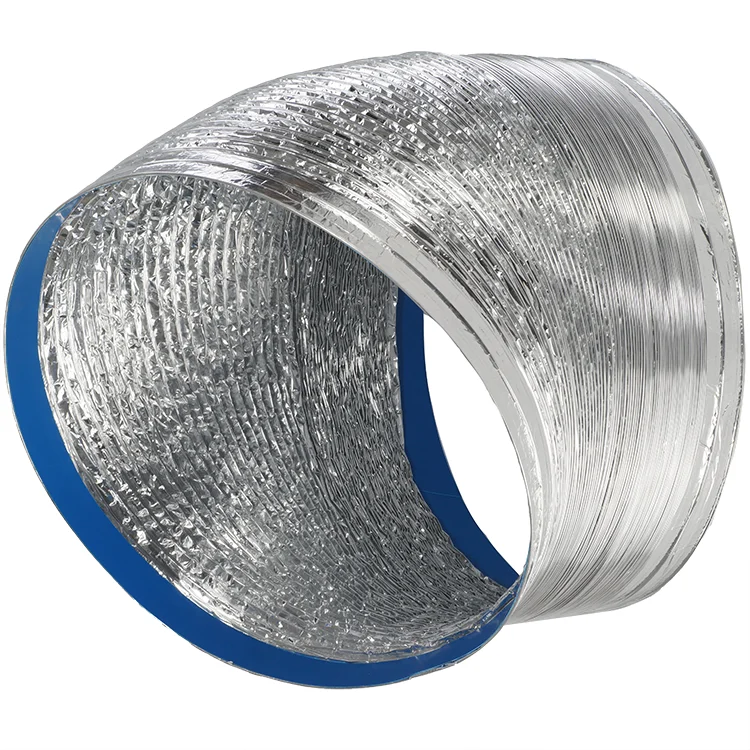 Air conditioner aluminium foil pipe rectangular flexible duct connector  insulated flexible duct