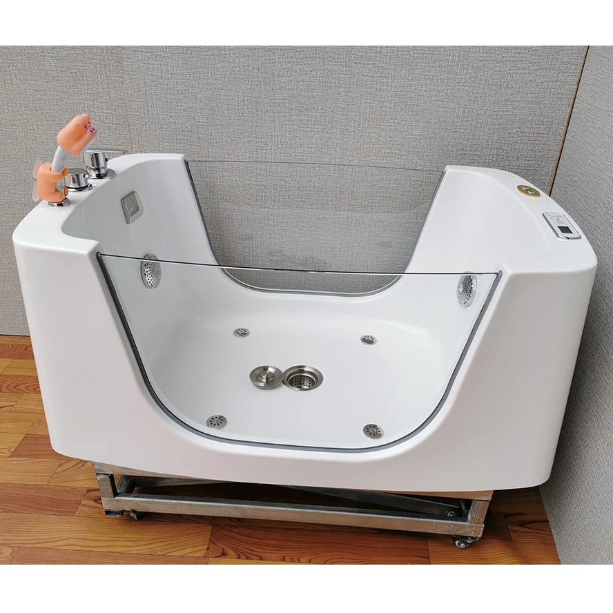 New Design Electric Lifting Pet Grooming Spa Bath Tubs Shower With Ozone Function and air Bubble Bath