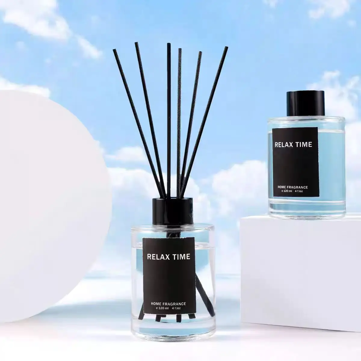 Decoration Custom Logo 120 Ml Glass Jars Natural Liquid Aroma Perfume Aromatherapy Reed Diffuser