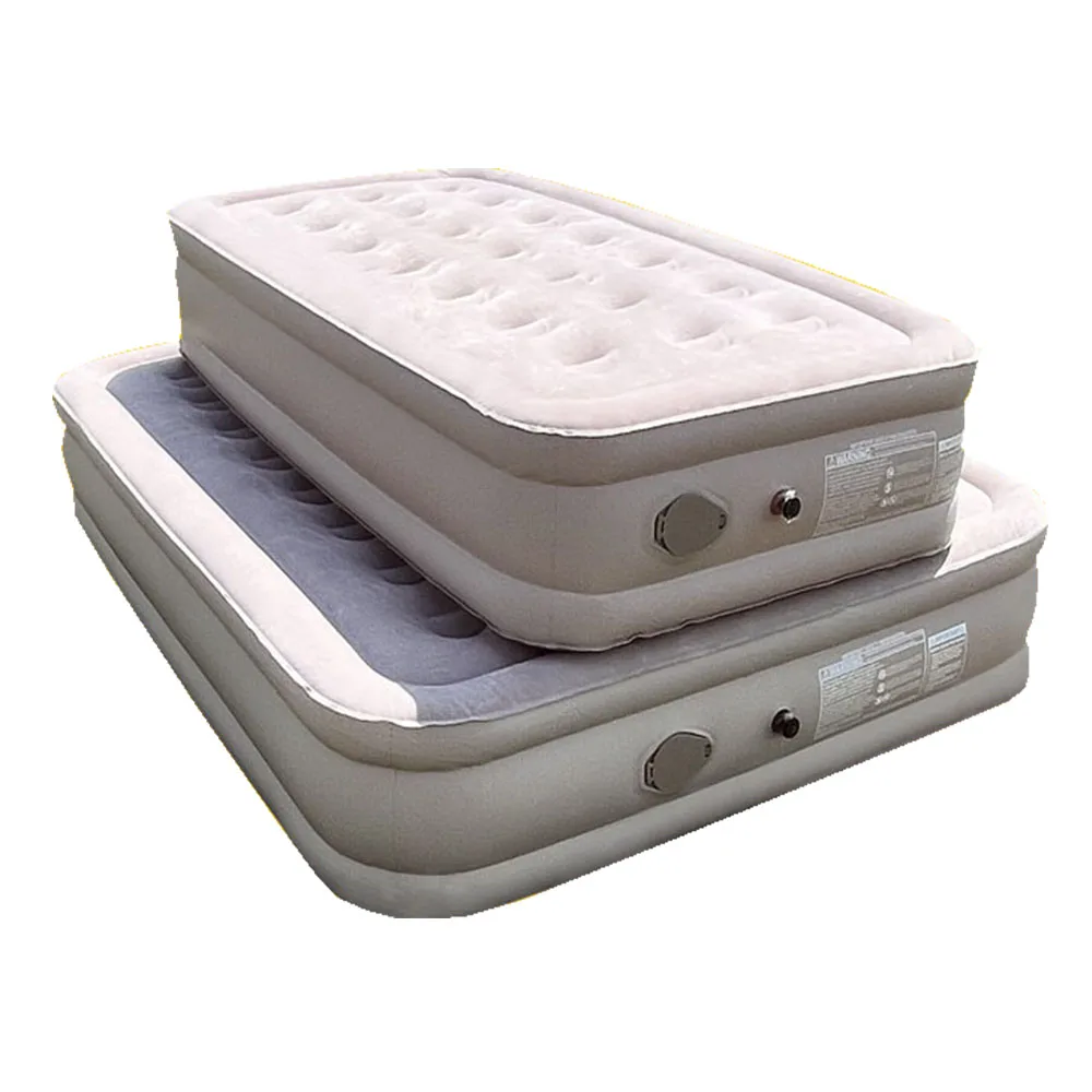 2024 Hot Camping Foldable Flocked Pvc Heighten Automatic Inflated Car Air Sofa Bed Self Inflatable Mattress With Built-In Pump