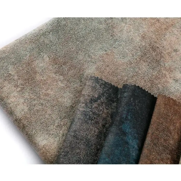 Custom hometextile good quality indian upholstery velour fabric 100% polyester embossed velvet for sofa wirh backing fleece