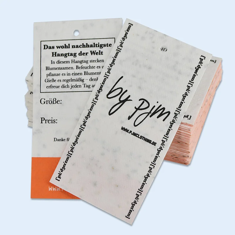 2024 New custom seed paper for business and label  usage Eco-friendly name card printing service