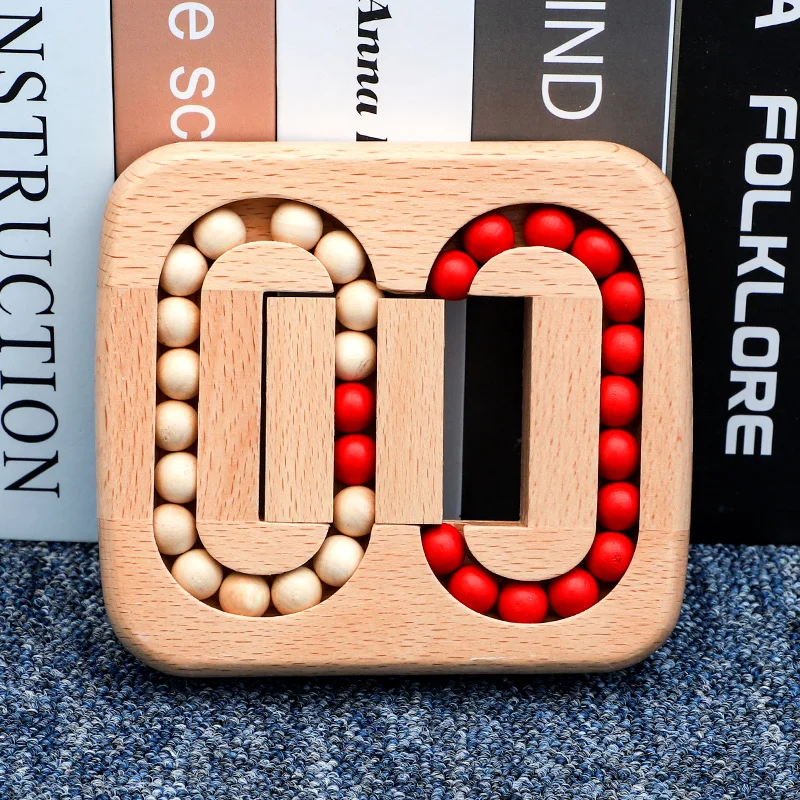 Traditional Wooden Puzzle Brain-Burning Toy Flat Ball Maze to Unlock Intelligence Grocery Toys