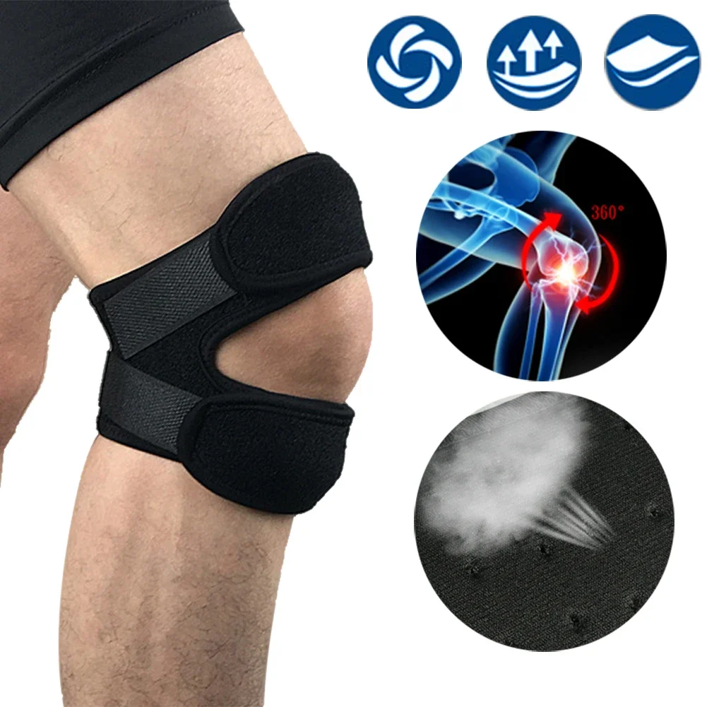 1 PCS Adjustable Sports Knee Pad Patella Band Elastic Bandage Band Football Basketball Sports Knee Pad Fitness Sport Knee Brace