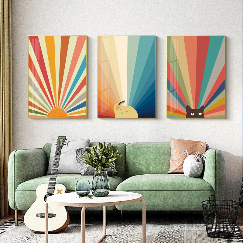 
Generation simple Japanese style small fresh cat living room wall pictures painting home sweet home 