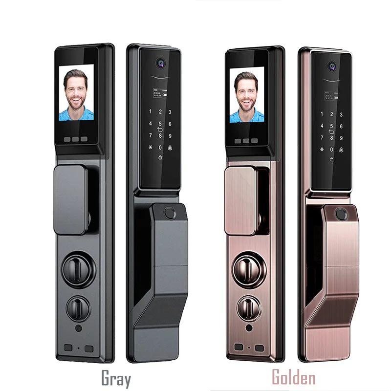 X6DL Smart Door Lock With Voice Intercom Wifi Tuya APP Fully Automatic HD Cat Eye Fingerprint Face Electronic Door Lock
