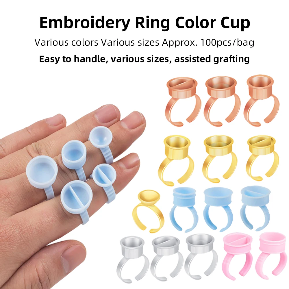 Новинка 100 шт. одноразовое кольцо для нанесения татуировок