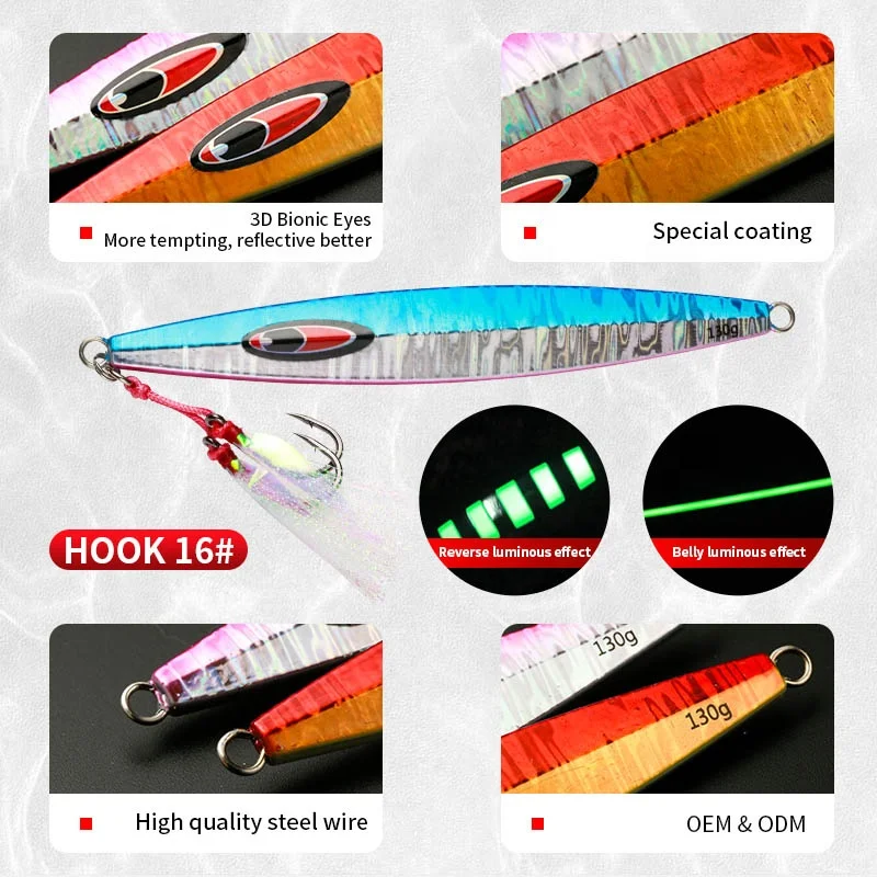 XINA 150g trolling lures big game fishing sea metal blade fishing lure for boat fishing