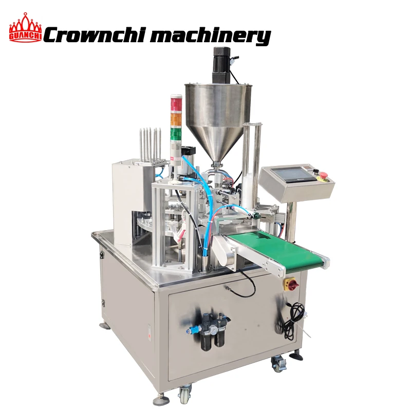 Turntable New Made Automatic Small Cup Sauce Honey Shrimp Sauce Barbecue Sauce Filling Sealing Machine