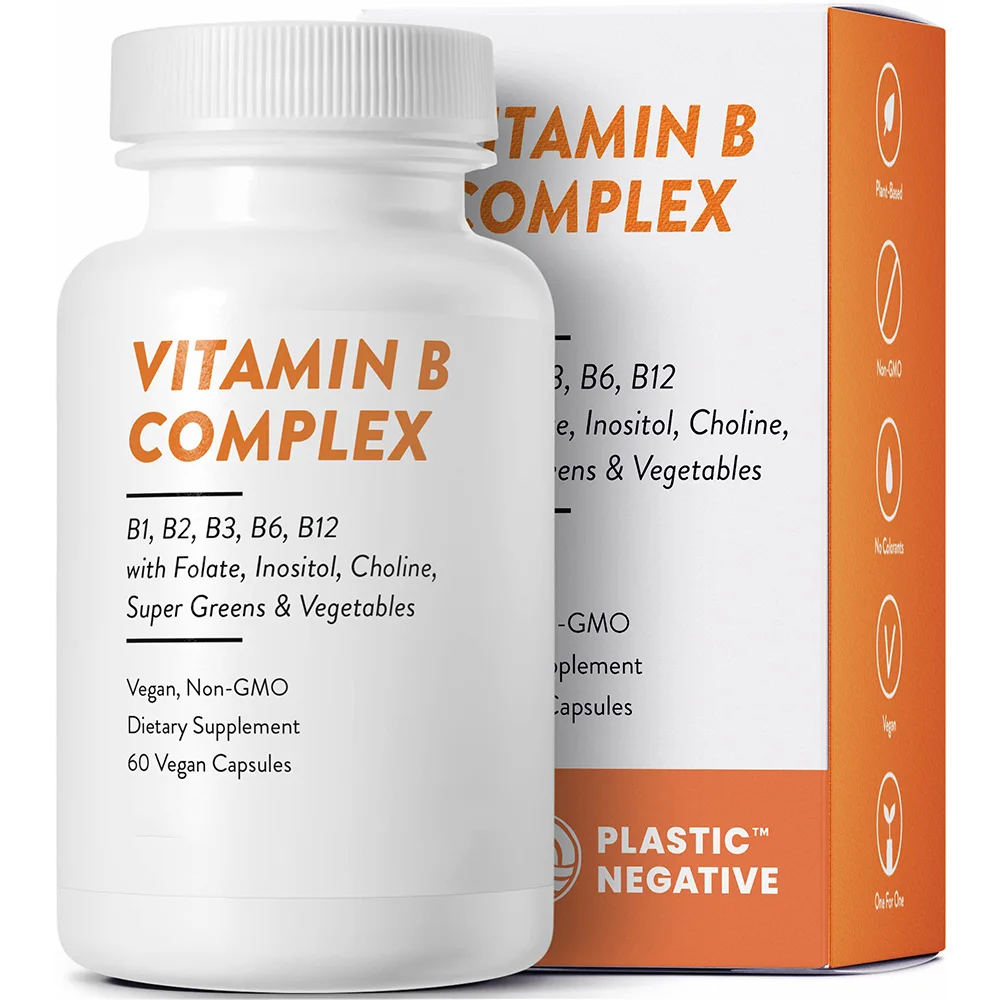 Витамин В комплекс смесь цельного питания для веганов с необходимыми витаминами капсулы поддерживают общее здоровье энергетику и