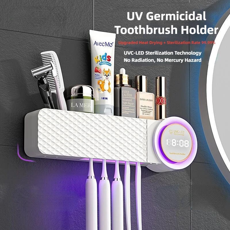 Home Bathroom Toothbrush Holder sterile Uv Smart Toothbrush HolderSterilizing toothbrushes Wall Mounted