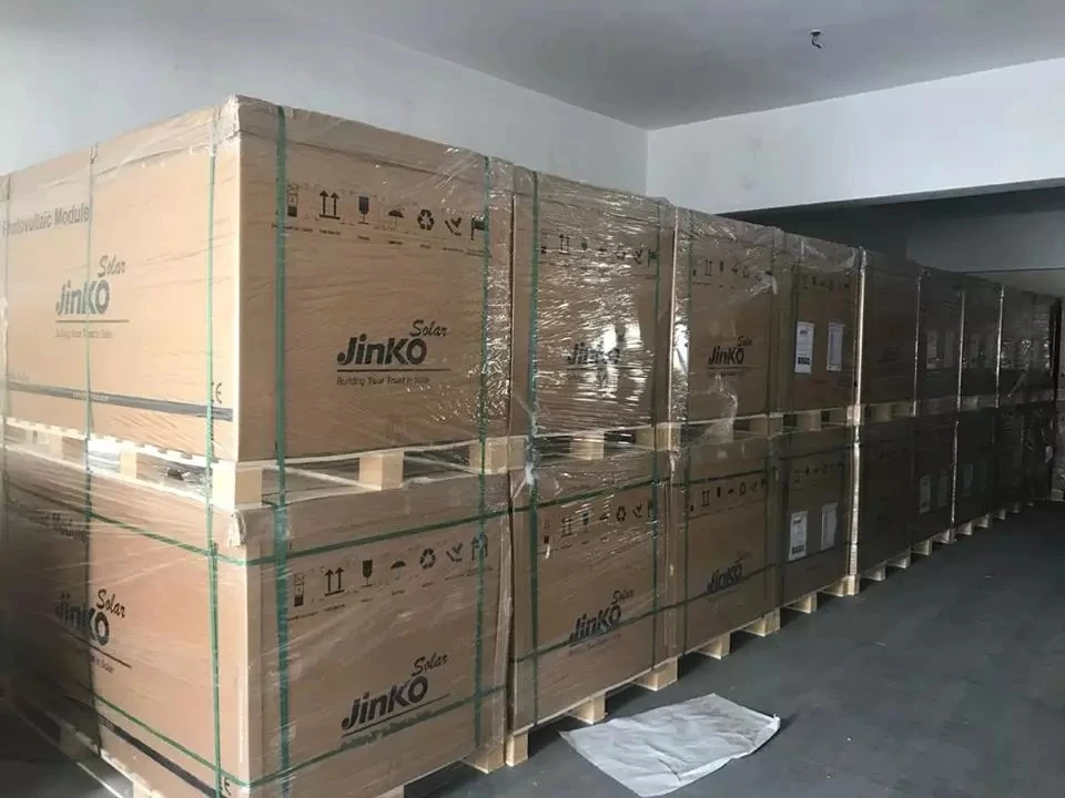 JINKO solar 580W Monocrystalline PV Solar panel Neo BIFACIAL MODULE  with English label 1 meter long line version pv module