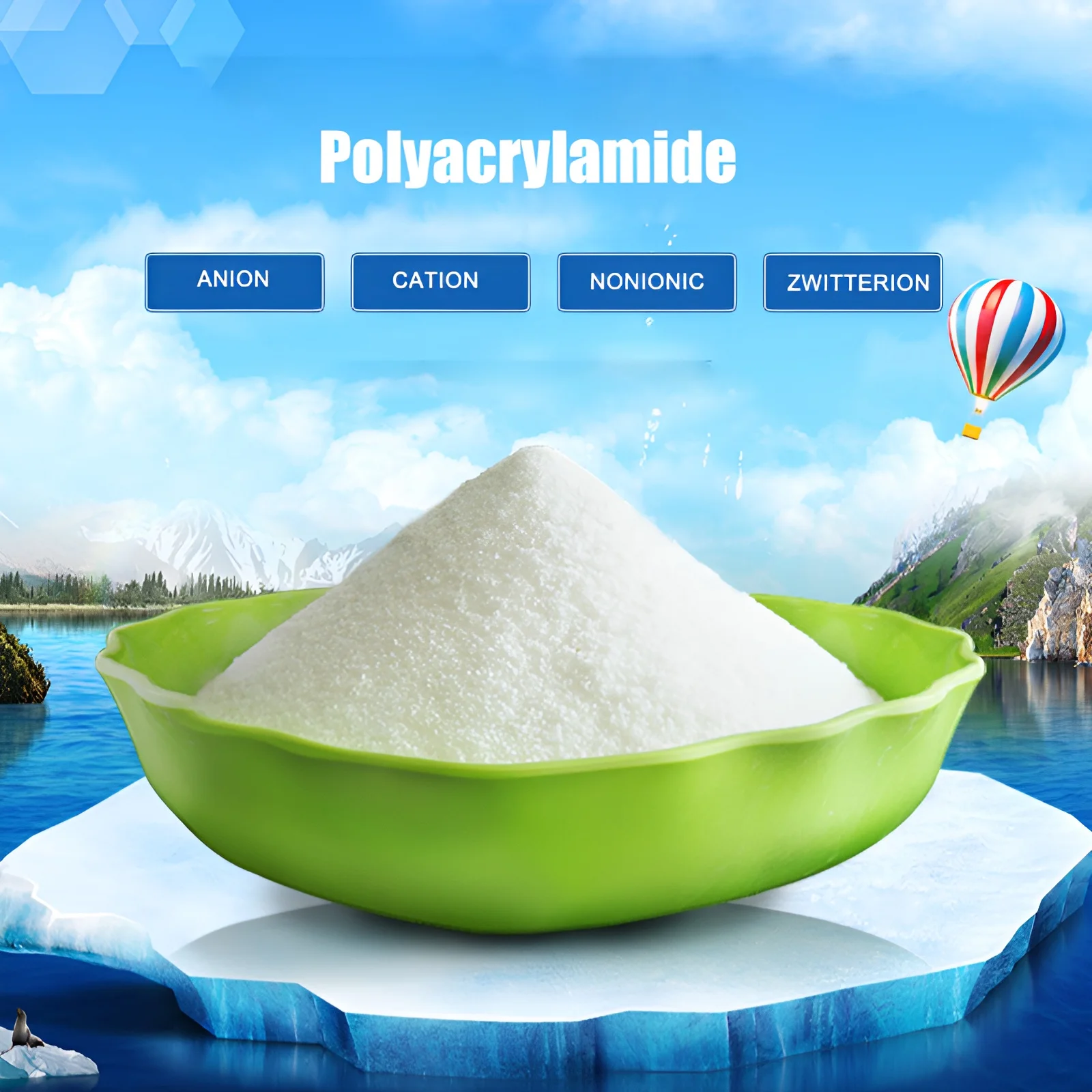 White Granules   WasteWater treatment Auxiliary Agent Anionic Polyacrylamide PAM APAM Flocculate
