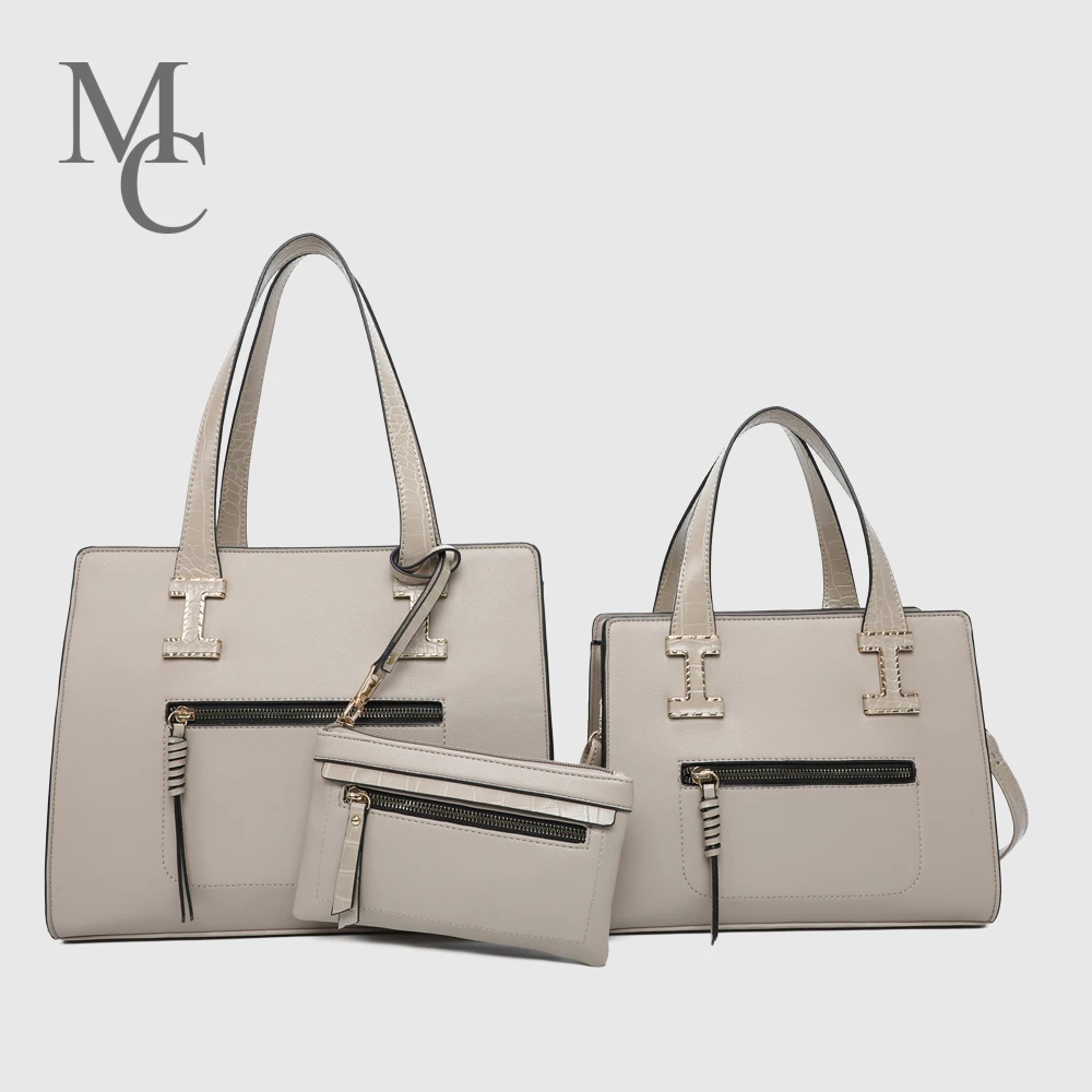 Oem Designer Bolsos Customizable Made Hand Bags Ladies Coin Purse Wallet PU Leather 3PCS Set Bag Luxury Handbags For Women