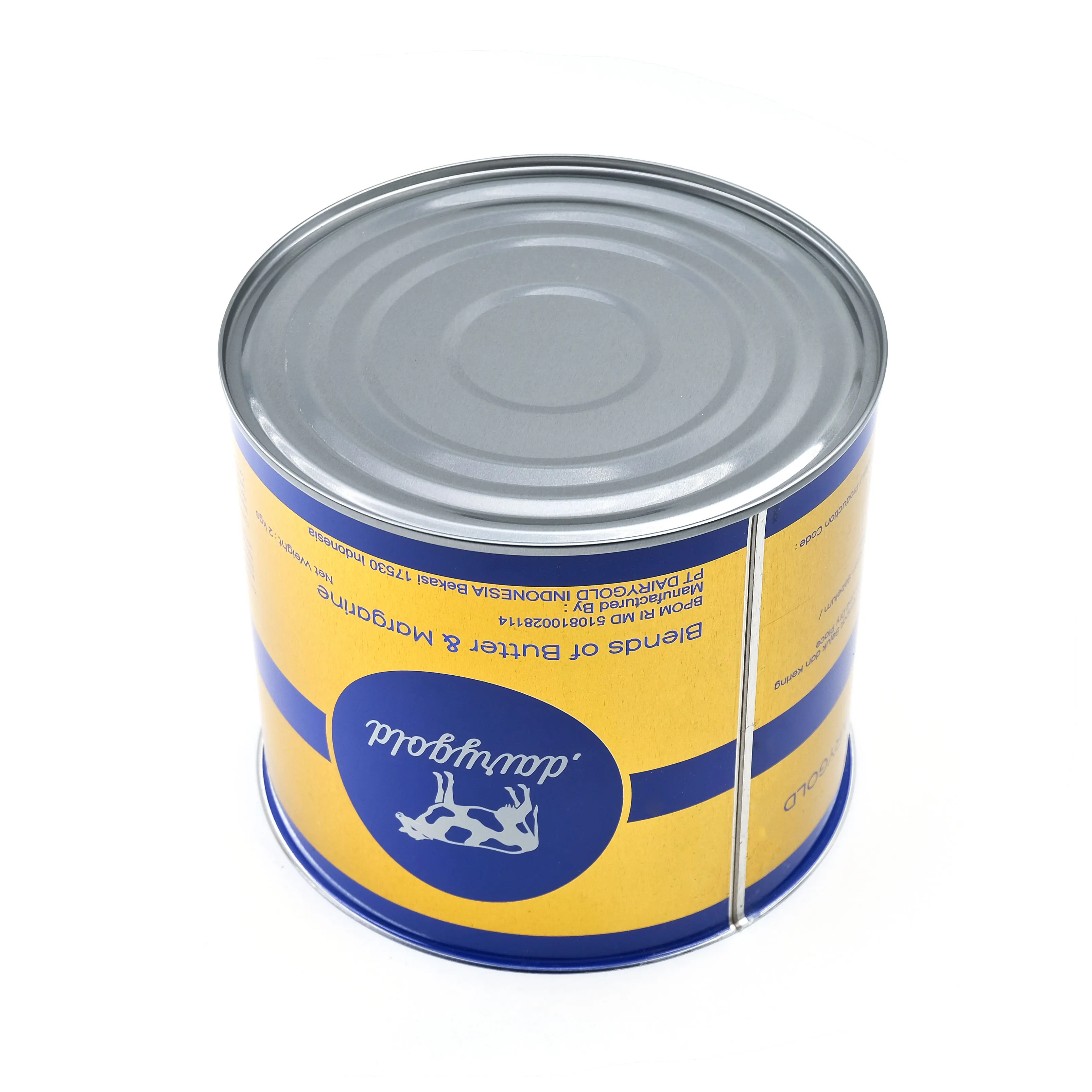 15135# 2kg China Factory Large Capacity Empty Round Tin Can With EOE Lid For Food Canning