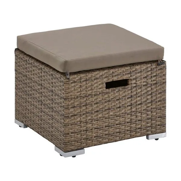 patio furniture 6 piece sectional conversation lounge set, outdoor wicker rattan furniture garden sofa chair set with cushion