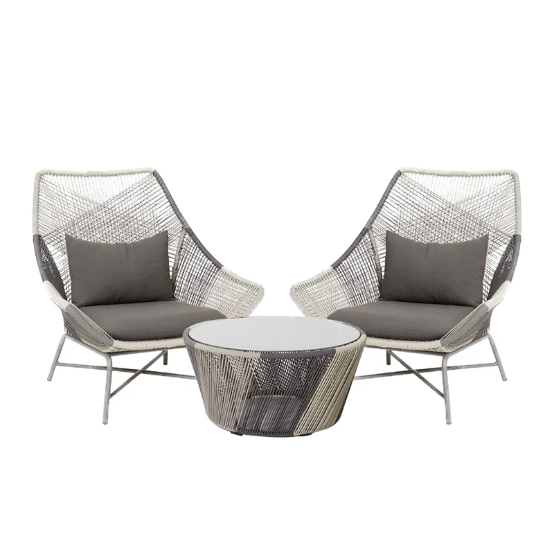 Dreamhaus Outdoor Furniture Rattan Sofa Chair Modern Balcony Garden set Courtyard Hotel Rattan chair Sofa Combination