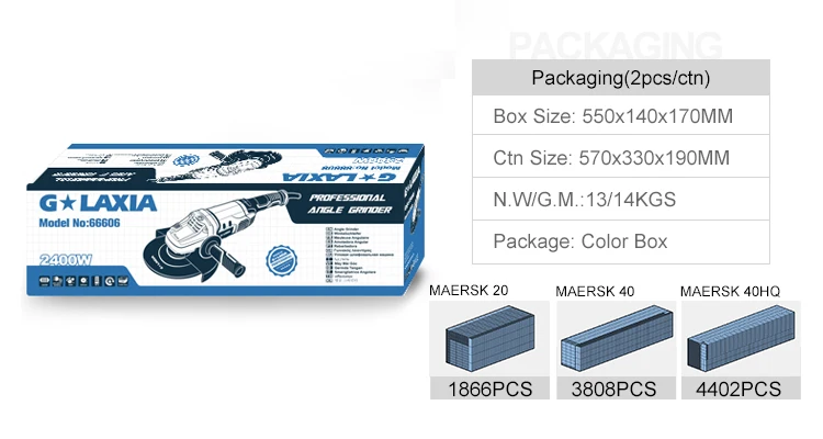 PRO 66606/66607 Corded 9 In. Angle Grinder