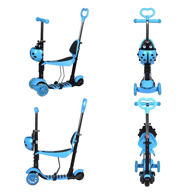 Multi-fuction 5in1Kids Scooters 3 Wheel Kick Play Kids Cart Skate Boards With Seat For Sale