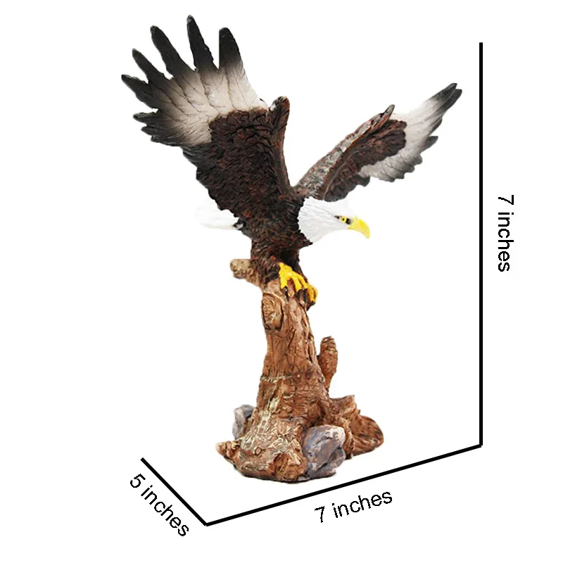 American souvenir large polyresin bald eagle statue U.S. patriotic decor emblem freedom wings of glory statues and figurines