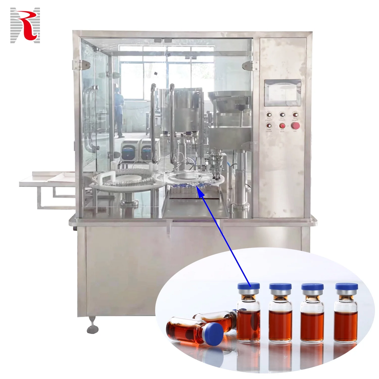 GMP Pharma Автоматическая Литьевая машина для наполнения и закупорки жидких