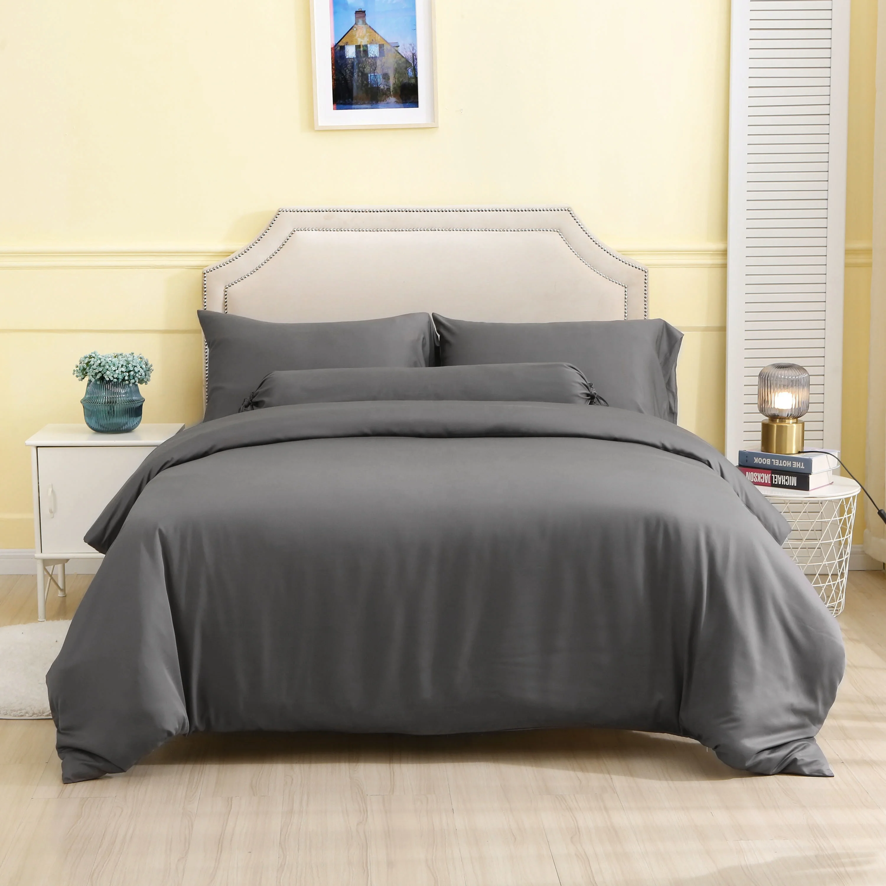 Cooling Bamboo 173*118 Bedding Set OEKO Tex Standard 100 Certificate Bamboo Sheet Set For Summer