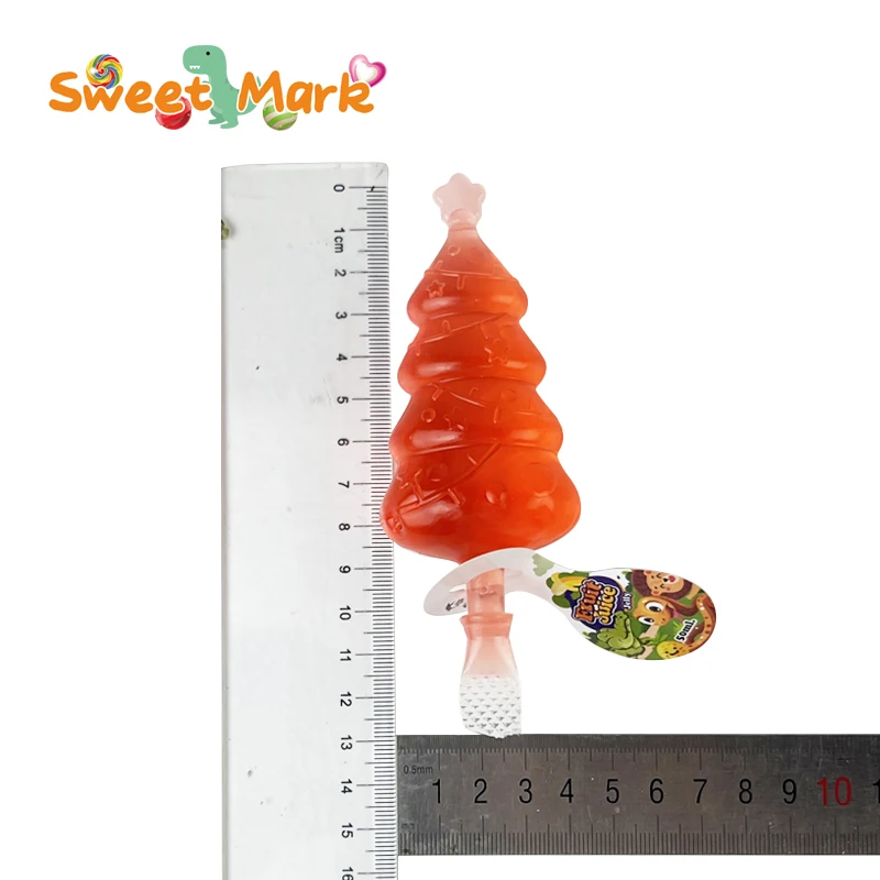 Funny Red and Green Christmas trees shape jelly pudding halal jelly candy