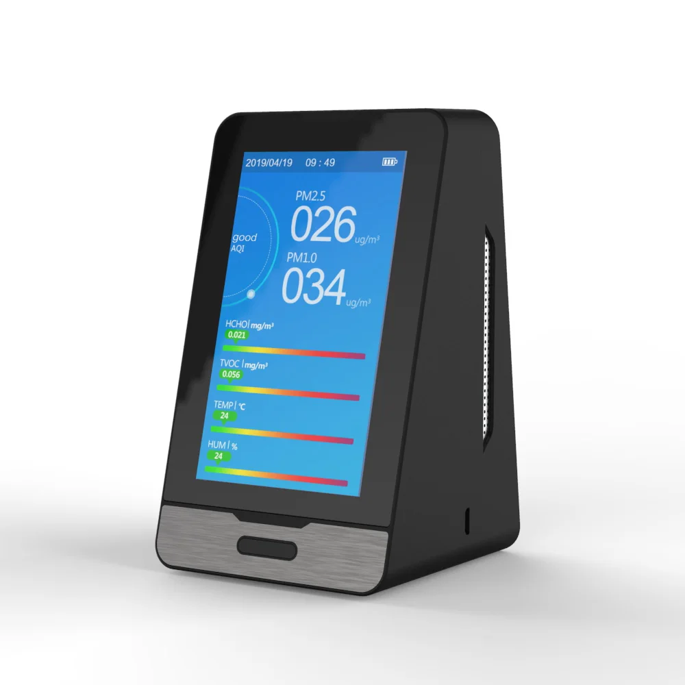 HCHO TVOC анализ качества воздуха PM2.5 Температура Влажность монитор детектор в реальном времени воздушный монитор