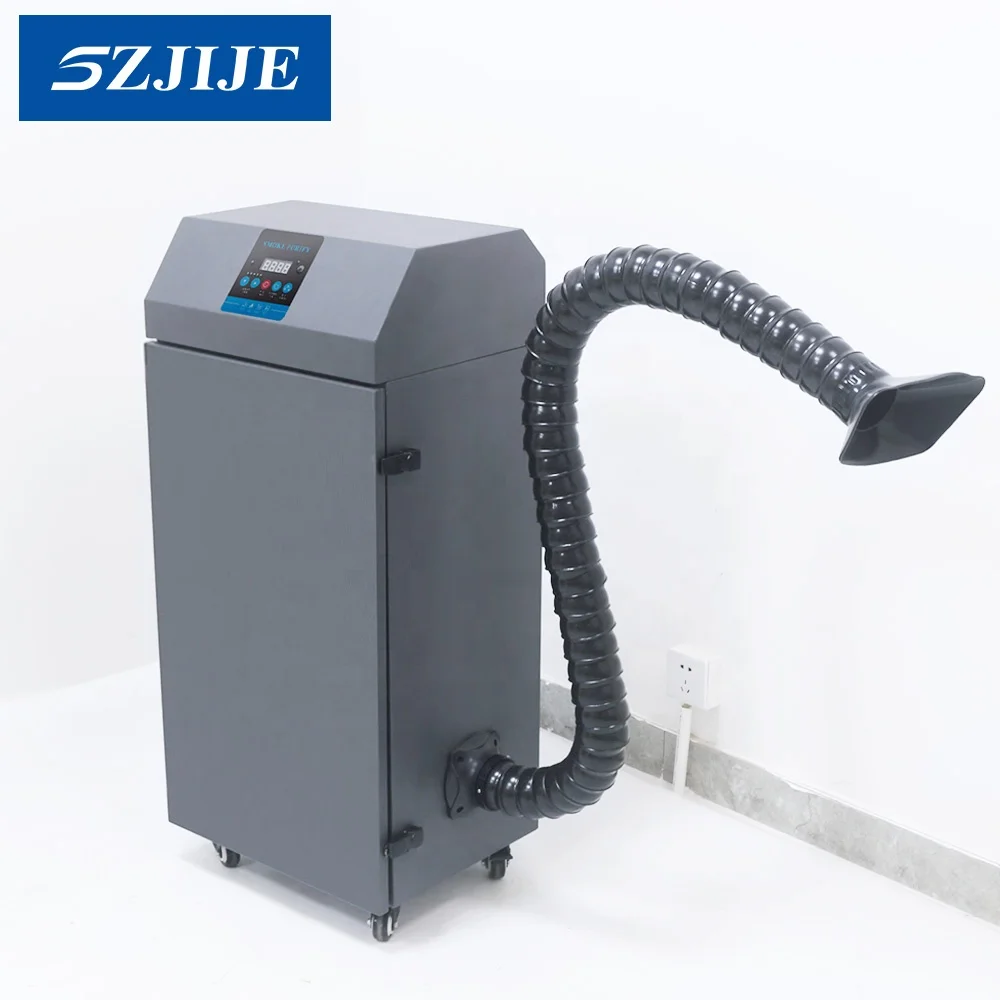SZJIJE 400W Industrial Mobile Welding Fume Extractor Laser Marking Smoke Absorber