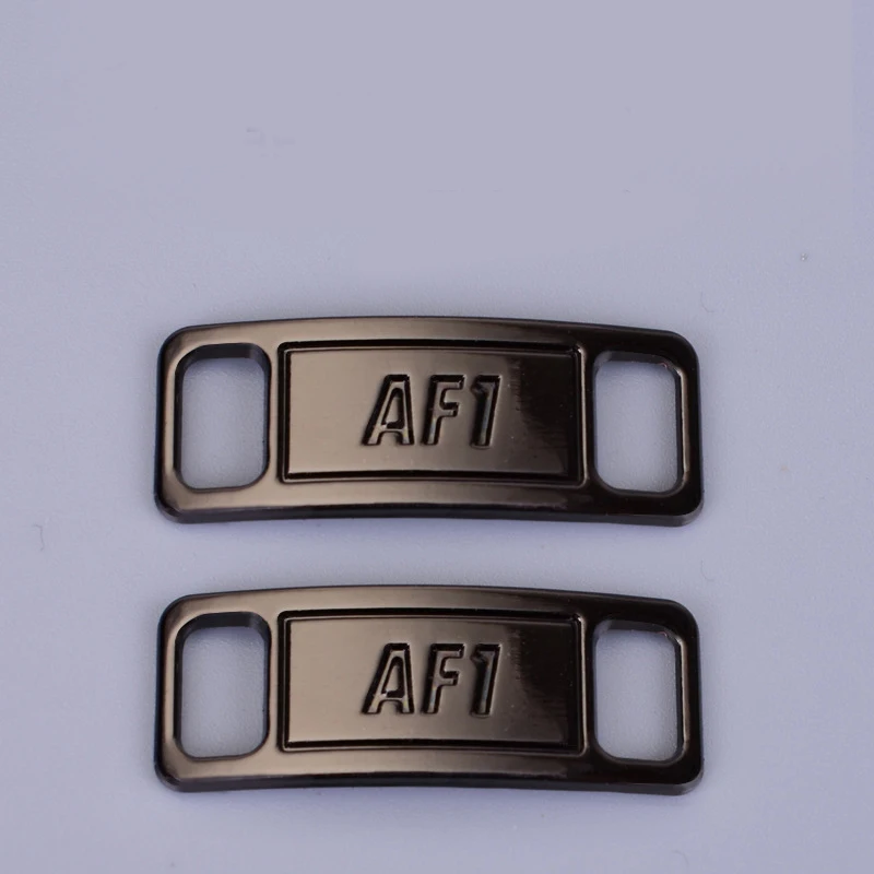 Diy 2pcs/pair Af1 Metal Decorative Shoe Lace Charms Metal Tags Buckle Shoelaces Accessories Lock For Sneaker Charms