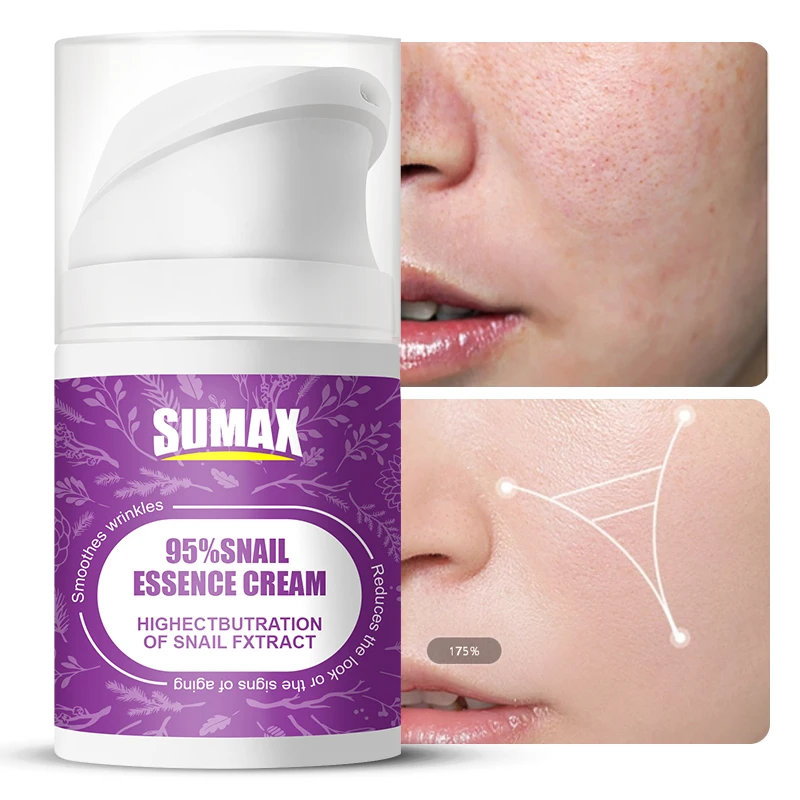 Sumax Private Label Anti Aging Snail Cream With Collagen Vitamin E For Women Skin Care