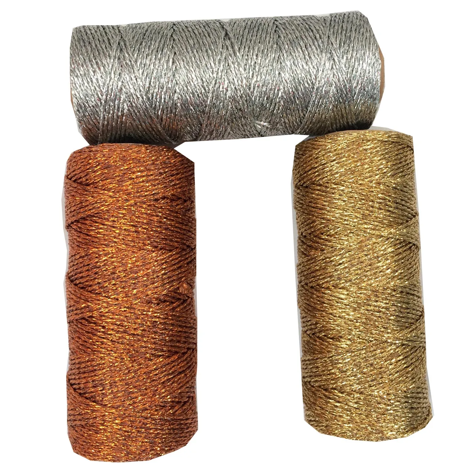 100M solid metallic sliver gold copper twine,bakers twine,metallic rope