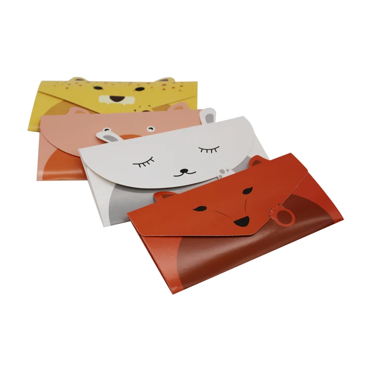 
custom handmade Cute Animals Thank You Gift Party Happy Birthday Invitation Printed Paper Blank Greeting Card Make 