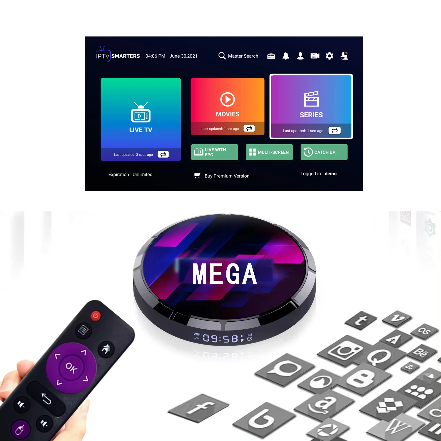 TD лучший поставщик приставок IPTV 4K Бесплатная тестовая панель лидер продаж Eyu Germany Австрия альбания реселлер Balkan