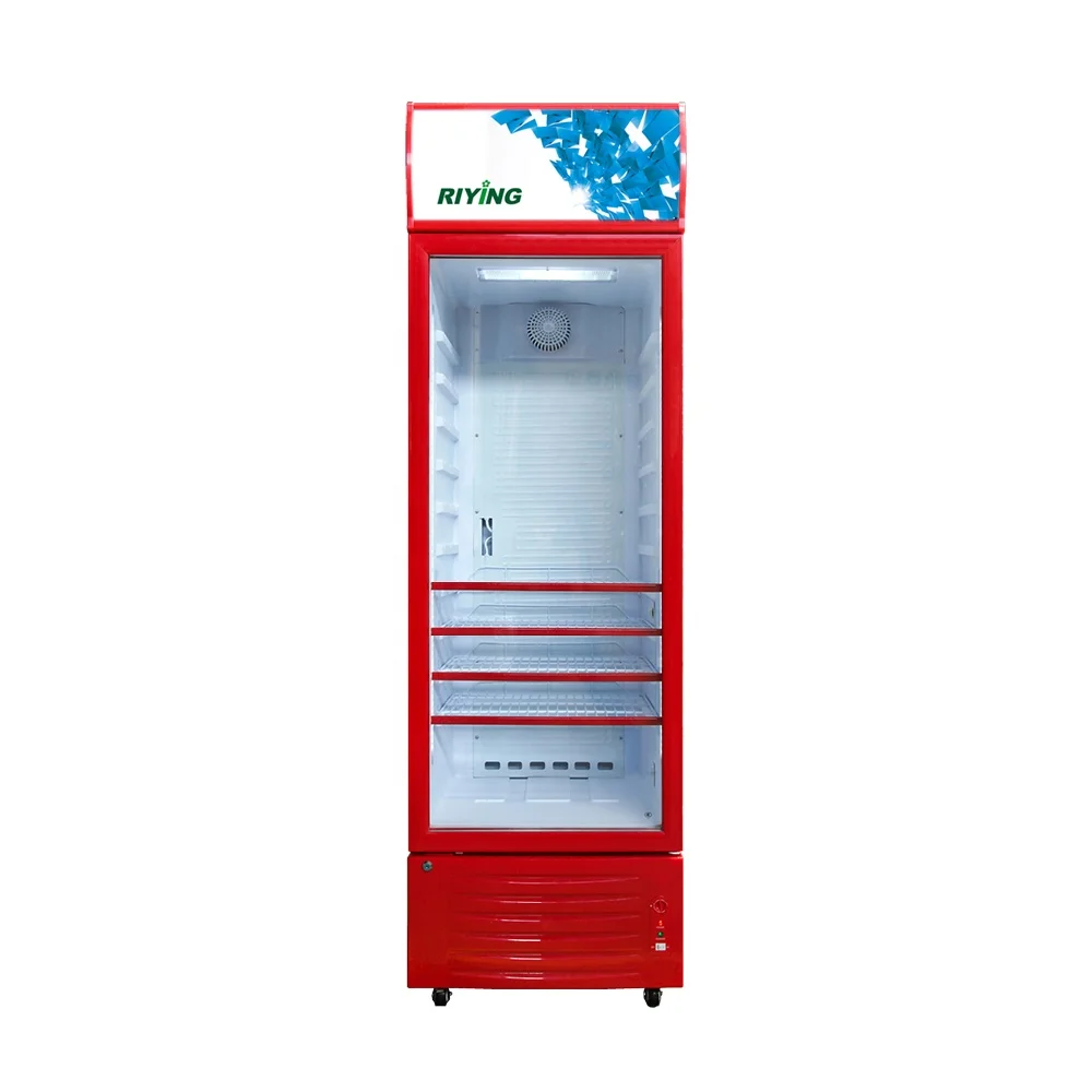 278 Liter 1 Door Commercial Visicooler Cooling Vitrine Refrigerator Showcase