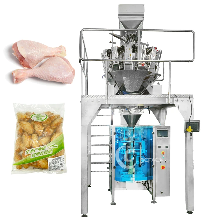 Frozen meat chicken cube packing machine chicken packaging machine meat packaging equipment